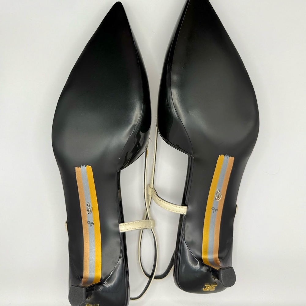 Sam Edelman Black and Cream Kitten Heels - Picture 6 of 8